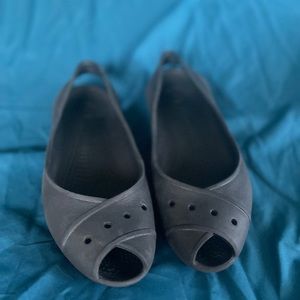 Crocs Croslite Slingback Peep Toe Flats